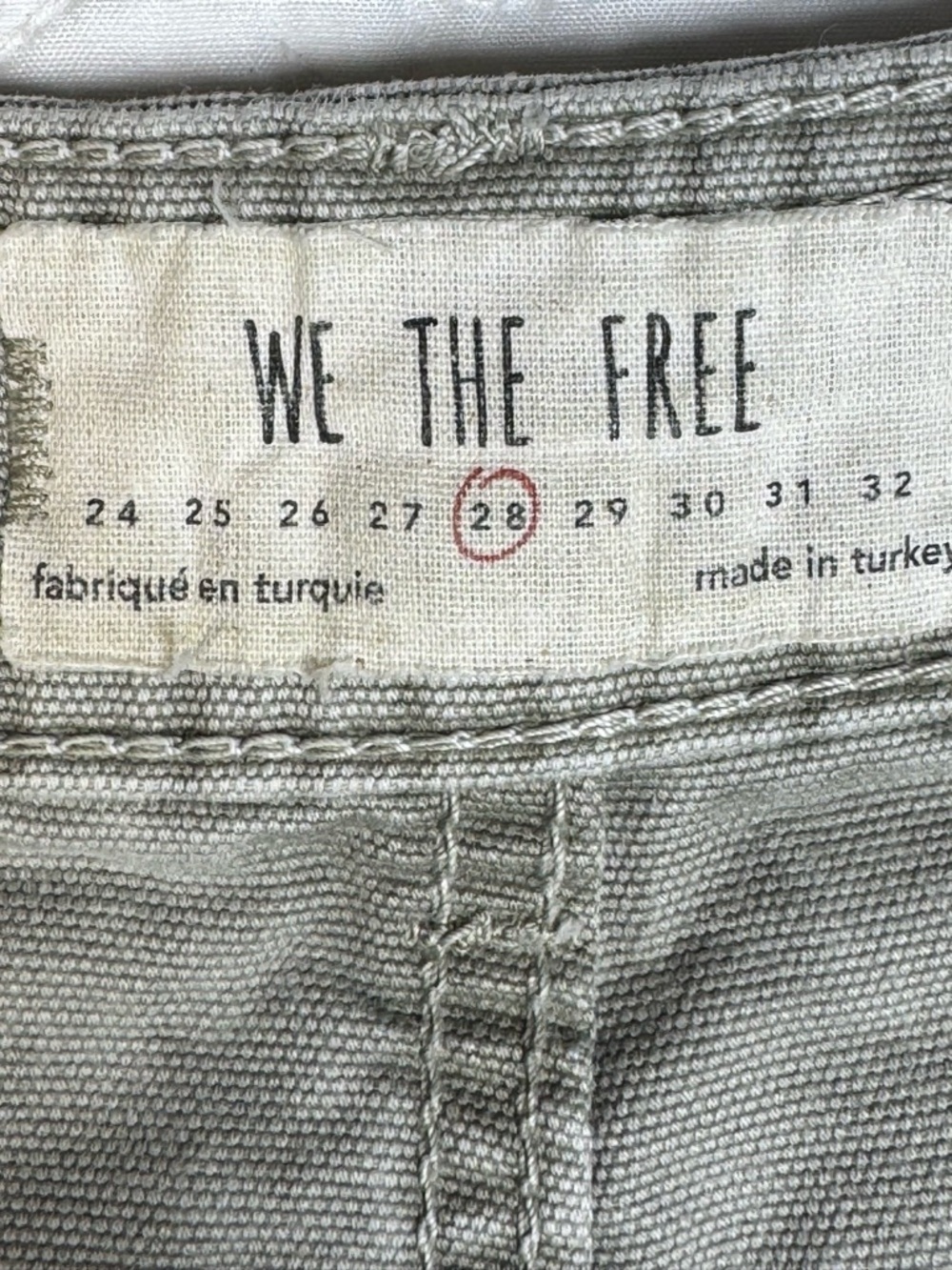 Free People We The Free Patti Wide Leg Crop Pants Green High Rise 28 - Picture 7 of 13